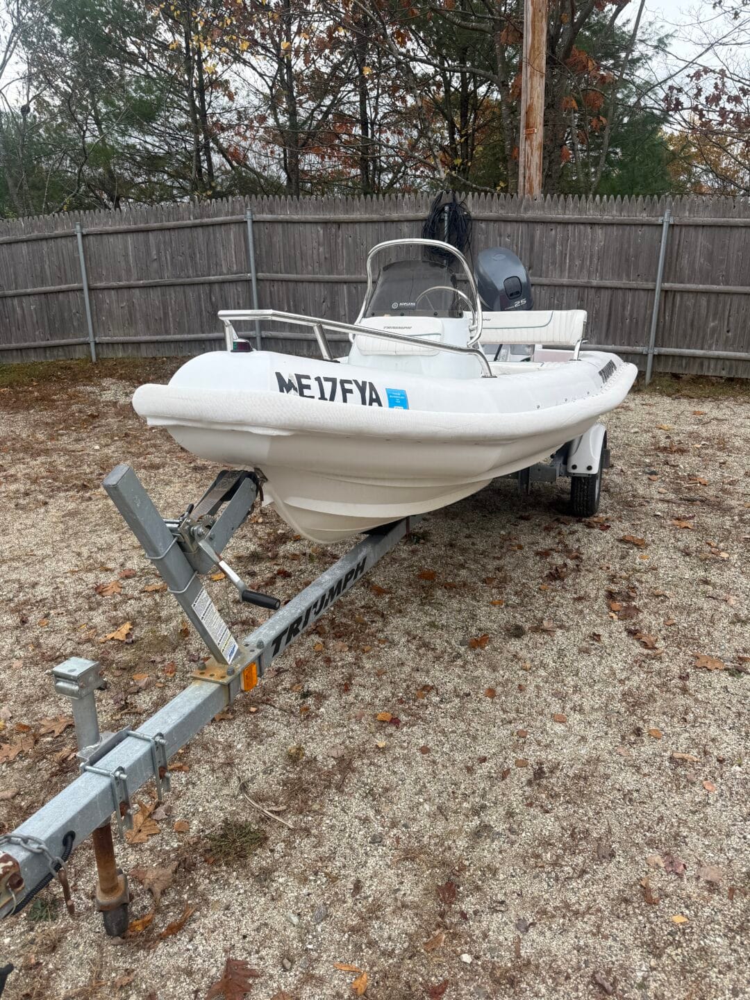 2007 Triumph 120 CC motorboat & trailer